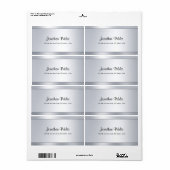 Modernes Script Silver Chic Schlichte Lieferadress (Vorne)