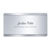 Modernes Script Silver Glam Coole Lieferadresse (Vorne)