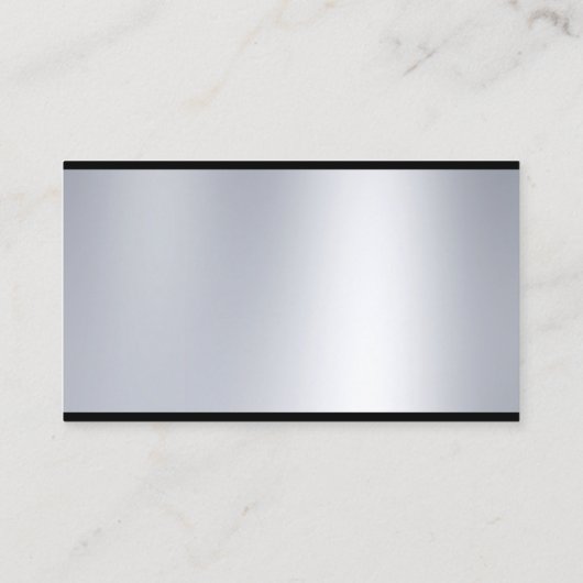 Modernes Script Silver Luxus Beruflich Graceful Visitenkarte (Rückseite)