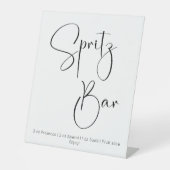 Modernes Script Spritz Bar Brautparty Sockelschild (Vorderseite)