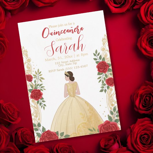 Modernes Script Stilvolle Chic Gold Floral Geburts Einladung