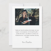 Modernes Script Stilvoller Abschluss Danke Karte (Rückseite)