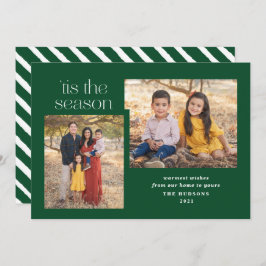 Modernes Script Tis The Season Calligraphy Foto Ho Feiertagskarte