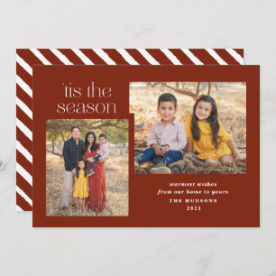 Modernes Script Tis The Season Calligraphy Foto Ho Feiertagskarte