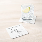 Modernes Script Toast-Brautparty Rechteckiger Pappuntersetzer (Vor Ort)