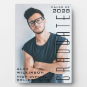 Modernes Script Trendy Abschluss Typ Foto Fotoplatte (Vorderseite)