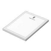 Modernes Script Trendy Vintag Hummer Personalisier Notizblock (Rotiert)