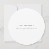 Modernes Script Typografy Brautparty Round Einladung (Rückseite)