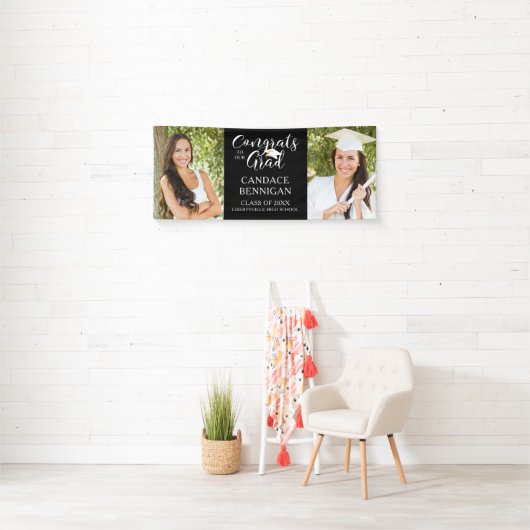 Modernes Script Typografy GLÜCKWUNSCHS GRAD Foto B Banner (Insitu)