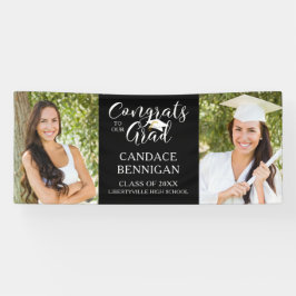 Modernes Script Typografy GLÜCKWUNSCHS GRAD Foto B Banner