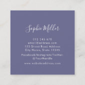 Modernes Script Unicorn Gradient Mix 1 Quadratische Visitenkarte (Rückseite)