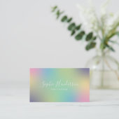 Modernes Script Unicorn Gradient Mix 1 Visitenkarte (Stehend Vorderseite)