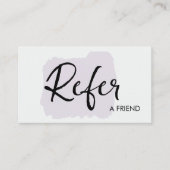 Modernes Script Watercolor Angebot für Freunde Empfehlungskarte (Vorderseite)