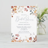 Modernes Script Watercolor Floral Brautparty Einladung (Stehend Vorderseite)