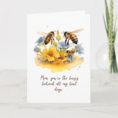 Modernes Script Watercolor Floral Happy Mothers Da Karte (Vorderseite)