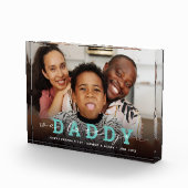 Modernes Script 'We Liebe You - Daddy' Glass Foto (Rechts)