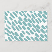 Modernes Script Wedding Blue Gast Details Foto Begleitkarte (Rückseite)