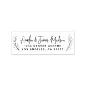 Modernes Script Wedding Boho Verlasse Rücksendeadr Gummistempel (Prägung)