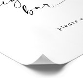 Modernes Script Wedding Cigar Bar Poster (Ecke)