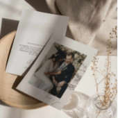 Modernes Script Wedding Foto Danke Karte