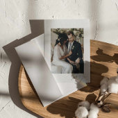 Modernes Script Wedding Foto Danke Karte