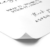 Modernes Script Wedding Foto Gästebuch Poster (Ecke)