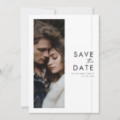 Modernes Script Wedding Foto Save the Date einlade Einladung (Vorderseite)