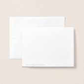 Modernes Script Wedding Foto Vielen Dank Folienkarte (Rückseite mit Umschlag)