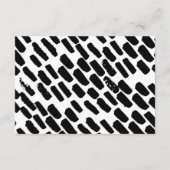 Modernes Script Wedding Guest Details Foto Schwarz Begleitkarte (Rückseite)