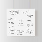 Modernes Script Wedding Guest Signing Poster