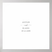 Modernes Script Wedding Guest Signing Poster (Vorne)