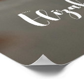 Modernes Script Wedding Welcome Foto Poster (Ecke)
