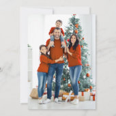 Modernes Script Weltfrieden Weihnachts-Foto Feiertagskarte (Rückseite)