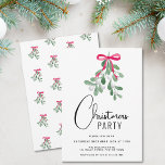 Modernes Script Winter Berries Weihnachts-Party Einladung<br><div class="desc">Planst du ein Weihnachtsfest? Mit dieser modernen und stilvollen Einladung laden Sie Familie und Freunde zu einem festlichen Fest ein,  das mit einem Aquarell und einem roten Band geschmückt ist. Einfach anpassbar. Original Wasserfarbe © Michele Davies.</div>