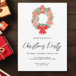 Modernes Script Winter Kraut Weihnachtsfest-Party Einladung<br><div class="desc">Mit dieser Festveranstaltung laden Sie Familie und Freunde zu Ihrem Party ein. Es ist mit einem Aquarell-Lebkuchenkeks und einer stilvollen Schriftzeichen-Typografie dekoriert. Einfach anpassbar. Original Wasserfarbe © Michele Davies.</div>