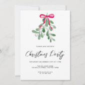 Modernes Script Winter Mistletoe Weihnachtsfest Pa Einladung (Vorderseite)