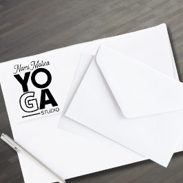 Modernes Script Yoga Studio Gummistempel