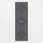 Modernes Scroll-Muster Monogramm Yogamatte (Vorderseite)