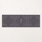 Modernes Scroll-Muster Monogramm Yogamatte (Vorderseite (Horizontal))