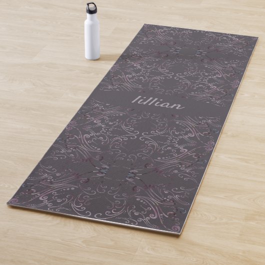 Modernes Scroll-Muster Monogramm Yogamatte (Beispiel)