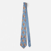 Modernes Sea Blue Seashell Neck Tie Krawatte (Vorderseite)