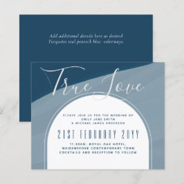 Modernes Sea Glass Ocean Peacock Aquamarine Hochze