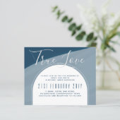 Modernes Sea Glass Ocean Peacock Aquamarine Hochze (Stehend Vorderseite)