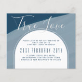 Modernes Sea Glass Ocean Peacock Aquamarine Hochze (Vorderseite)