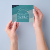 Modernes Sea Glass Ocean Peacock Aquamarine Hochze Flyer (Gruppe)