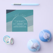 Modernes Sea Glass Ocean Peacock Aquamarine Hochze Flyer (Einzeln)