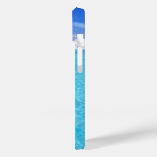 Modernes Sea Turtle Blue Beach Personalisiert Case-Mate iPhone Hülle (Rückseite / Links)