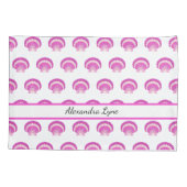 Modernes Seashell Pink Muschel Beach Pattern Kissenbezug (Rückseite)
