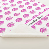 Modernes Seashell Pink Muschel Beach Pattern Sherpadecke (3/4)
