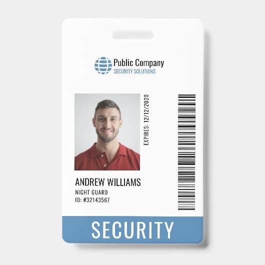 Modernes Security Company Guard #Cust Request Abze Ausweis (Vorderseite)